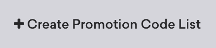 Button to create a promotion code.