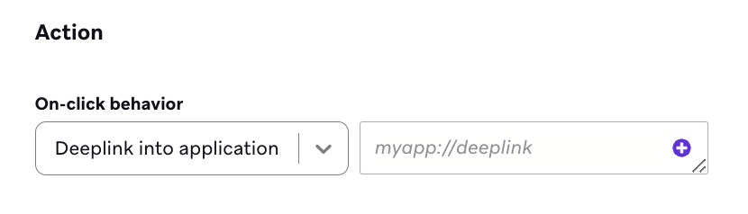 The deep linking advanced setting in the Braze push composer.