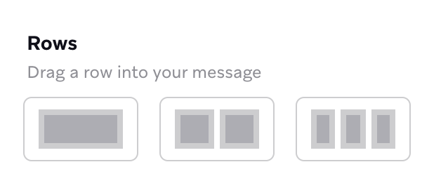 Rows you can add in your in-app message.